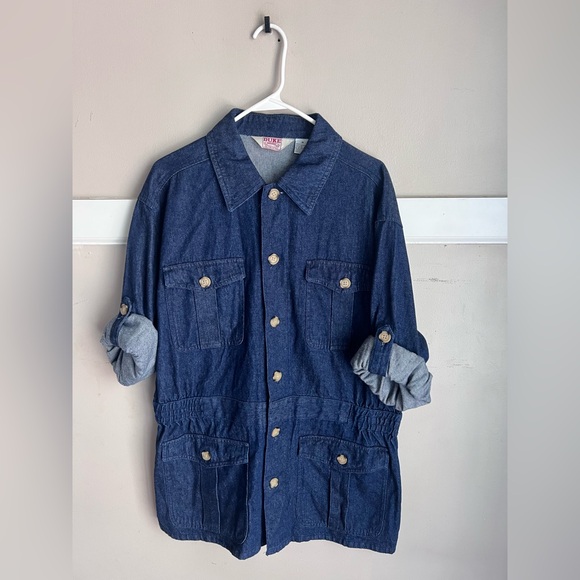 DUKE Tops - Relaxed Indigo Denim Jacket with Button Front